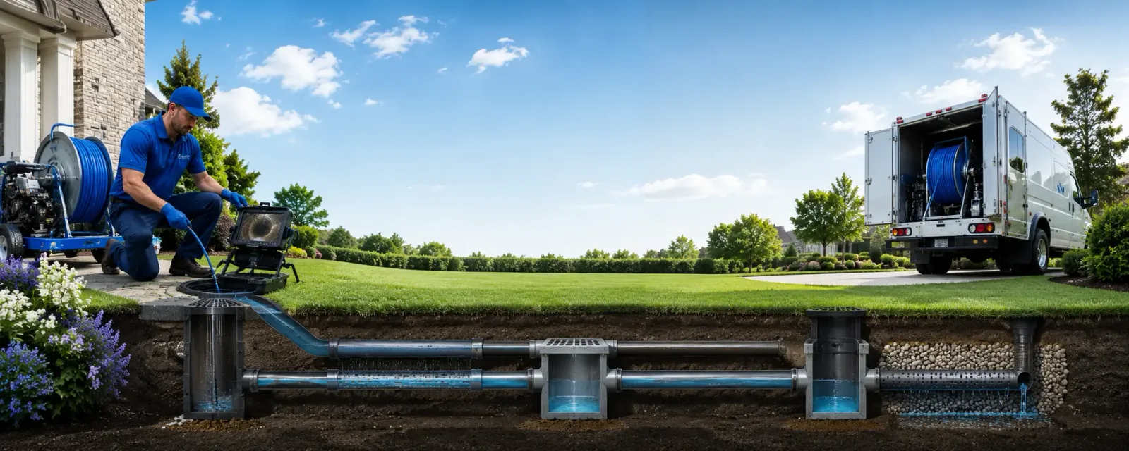 Outdoor drain cleaning information for Almond, NY